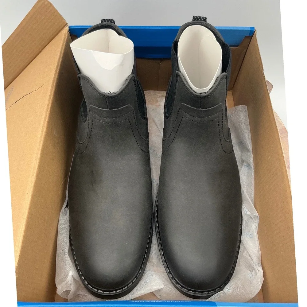 Nunn Bush Conway Mens Chelsea Boots Black Matte Slip On Lug Sole 81720-001 9W